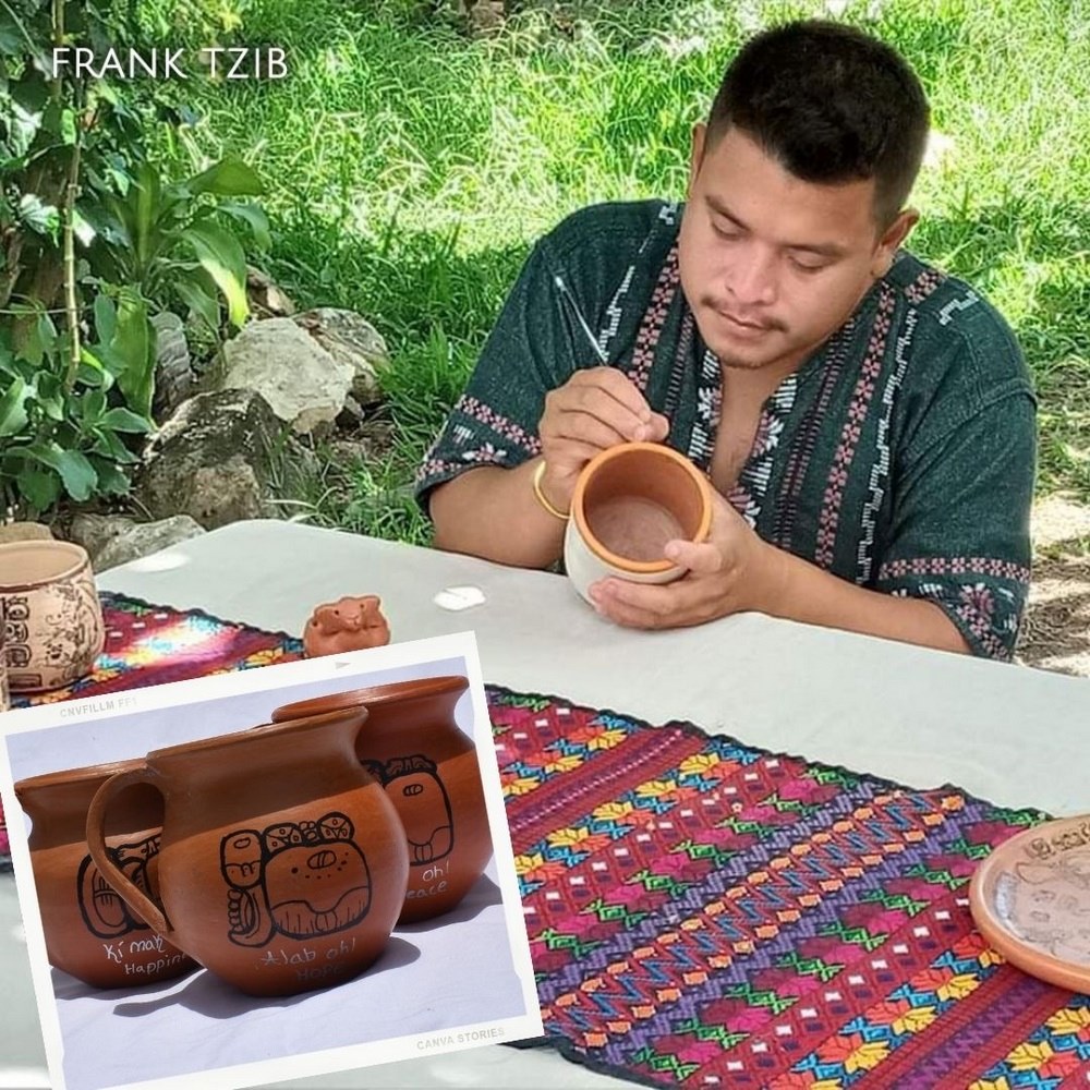 Maya Mug Belize Gift by Frank Tzib